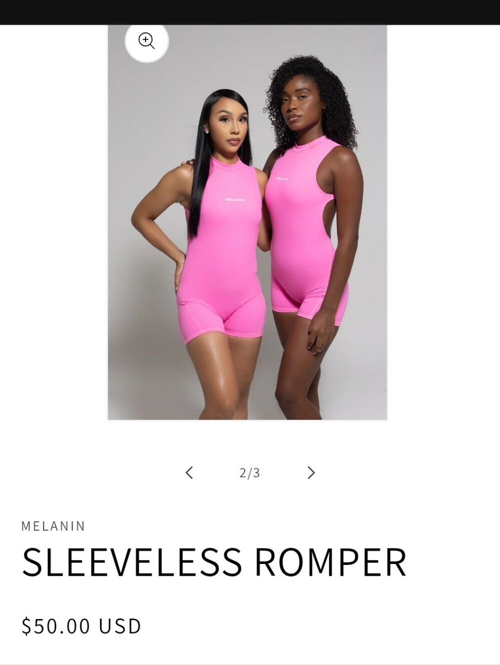 Sleeveless Romper - Pink